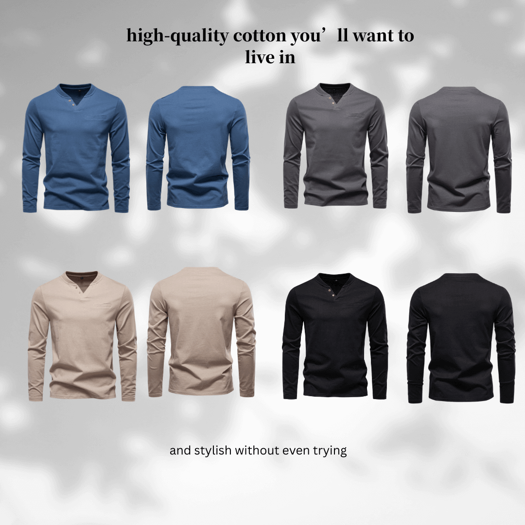 Men's V-Neck Long Sleeve