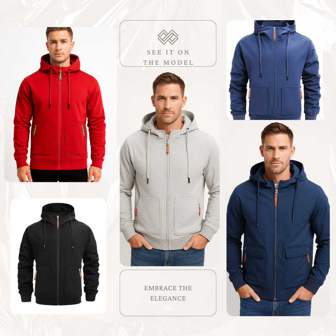 Multi-pocket Zipper Hoodie