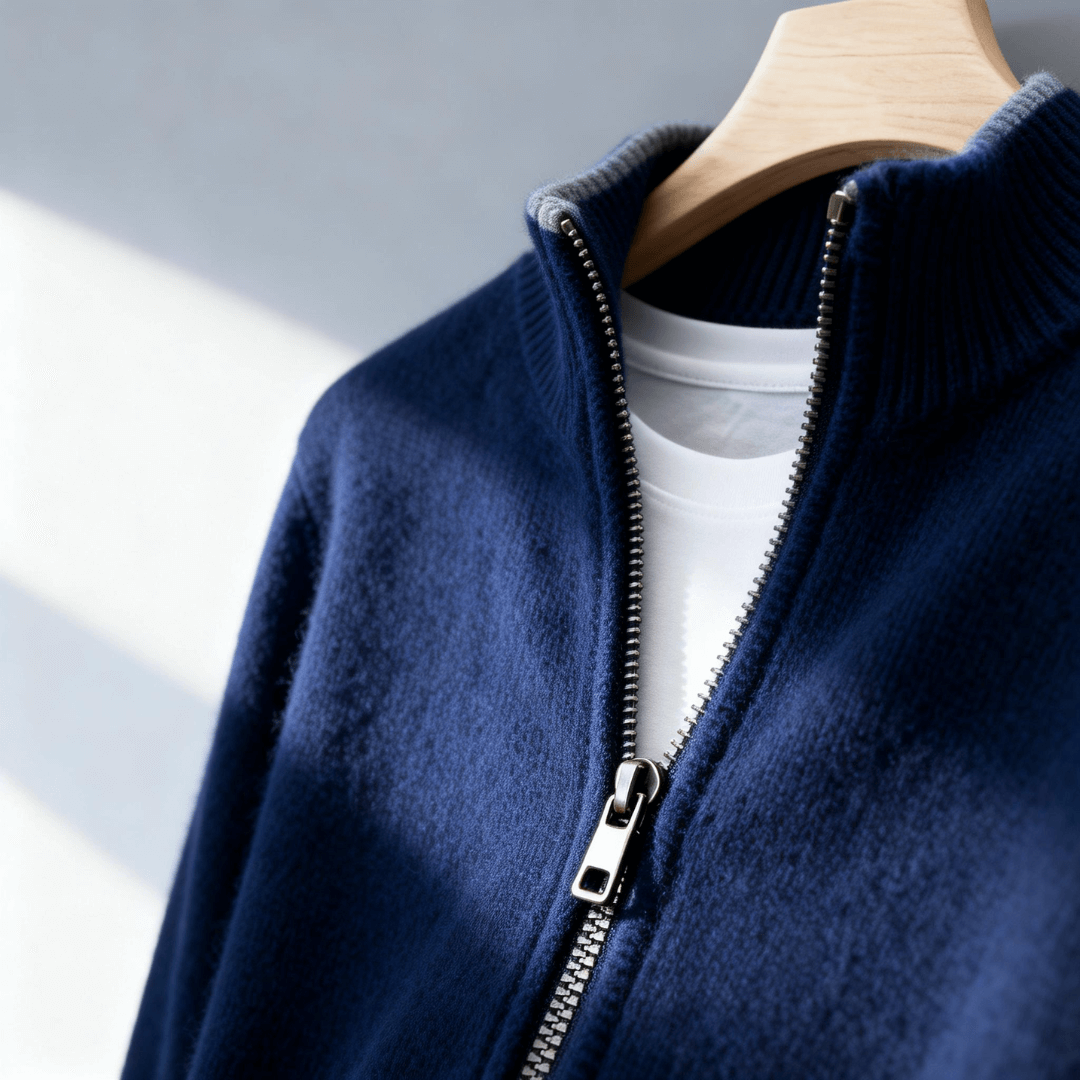 Aurelius Cashmere Zip Cardigan