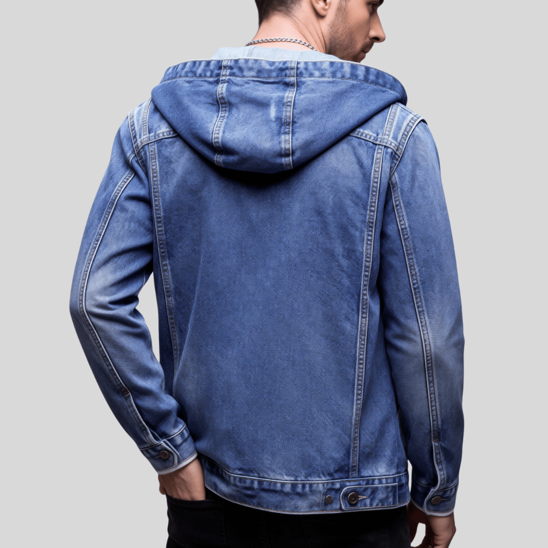 Urban Ridge Hooded Denim Jacket