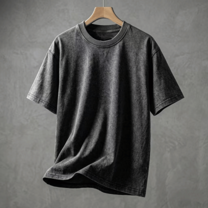 The Meridian Navigator | 280g Heavyweight Acid-Wash Tee