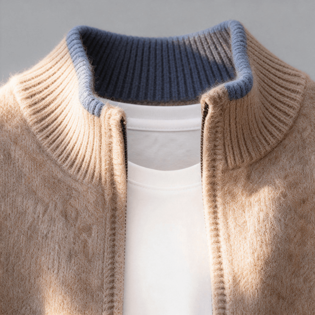 Aurelius Cashmere Zip Cardigan
