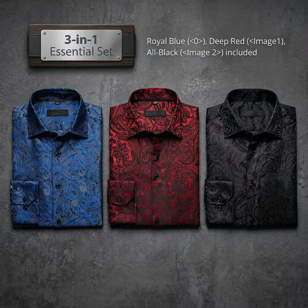 AILISUS® Luxury Paisley 3-Pack - The Ultimate Gentleman’s Social Collection (Limited Set)