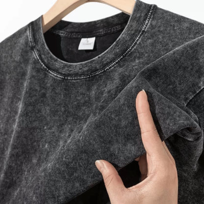 The Meridian Navigator | 280g Heavyweight Acid-Wash Tee