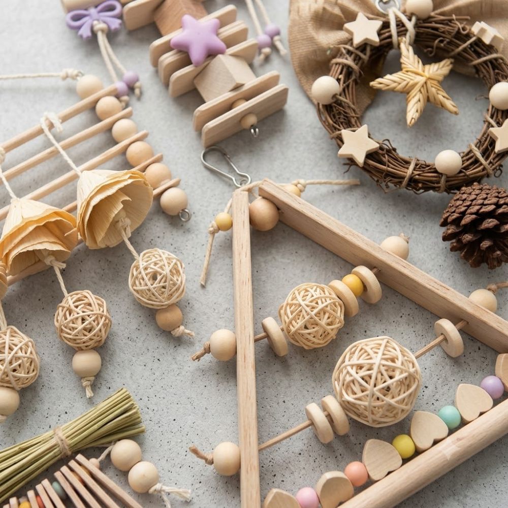 Perchfy Natural Harmony 6-Piece Avian Foraging Set