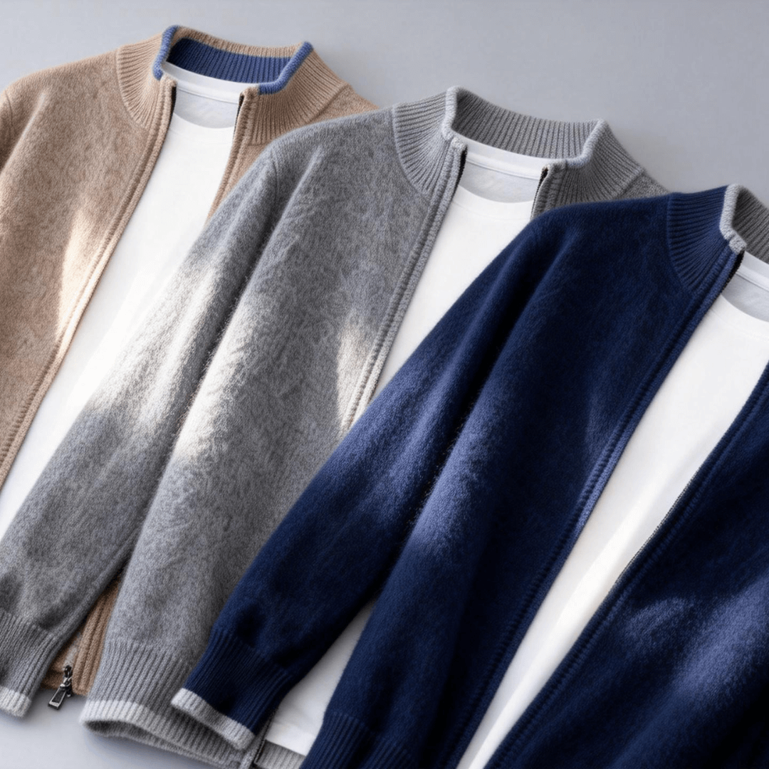 Aurelius Cashmere Zip Cardigan