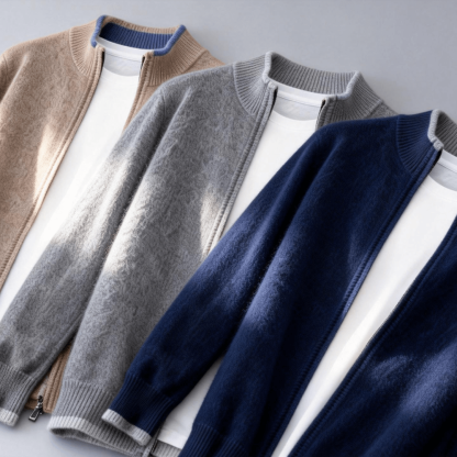 Aurelius Cashmere Zip Cardigan