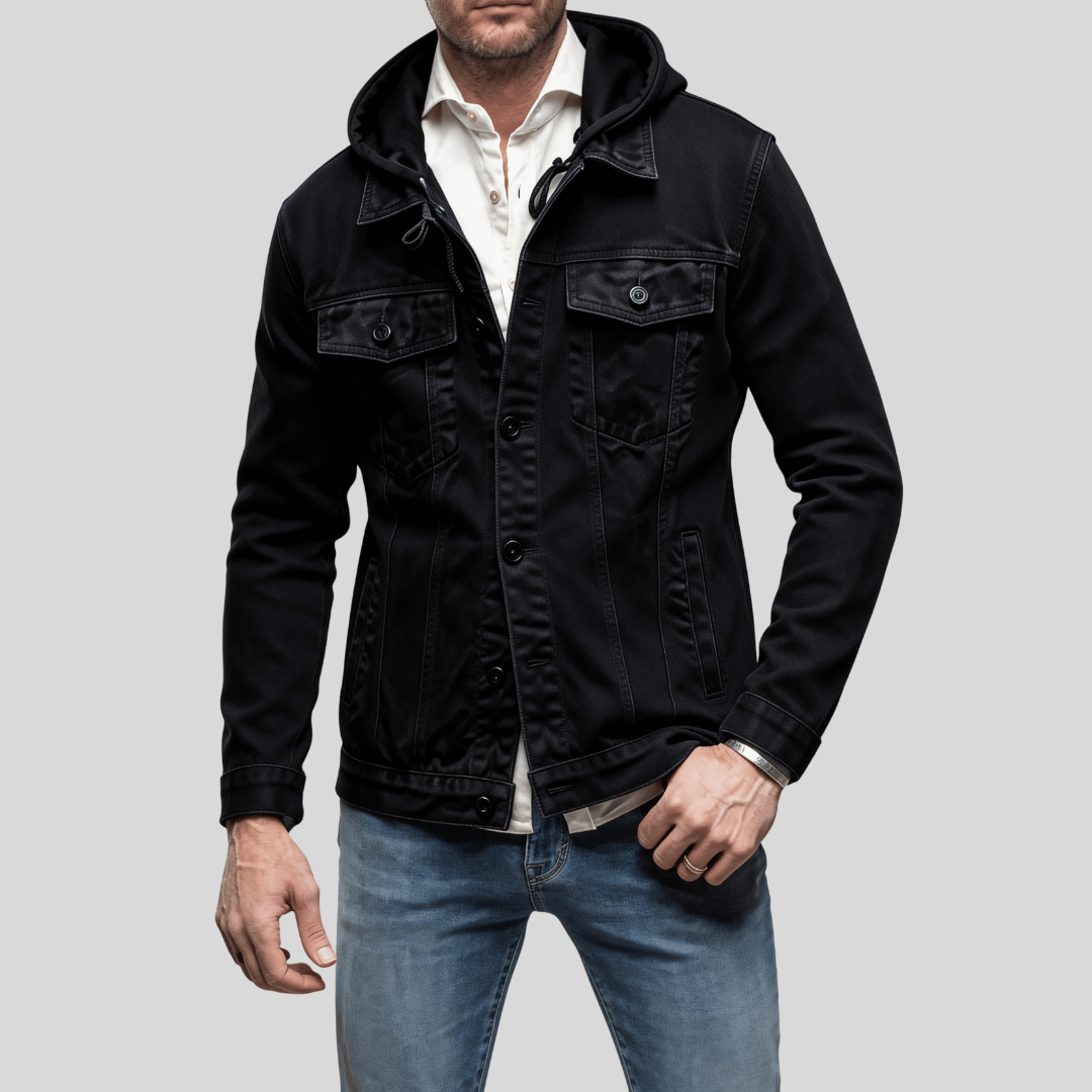 Urban Ridge Hooded Denim Jacket