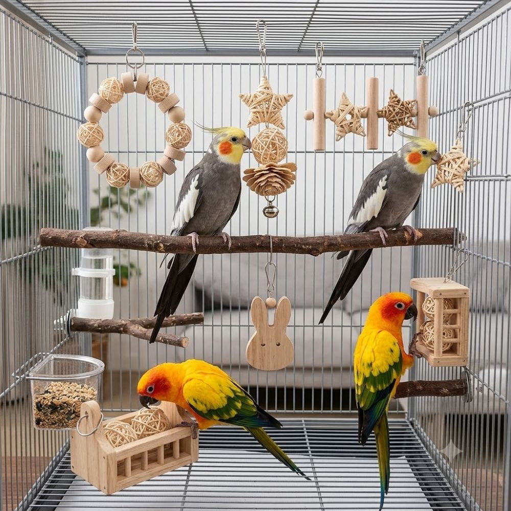 Perchfy Natural Harmony 6-Piece Avian Foraging Set