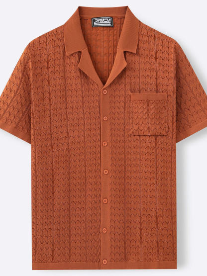 Men’s Cuban Knit Shirt – Retro Summer Vibes