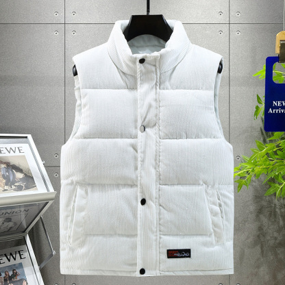 Men's Relaxed-Fit Corduroy Puffer Vest