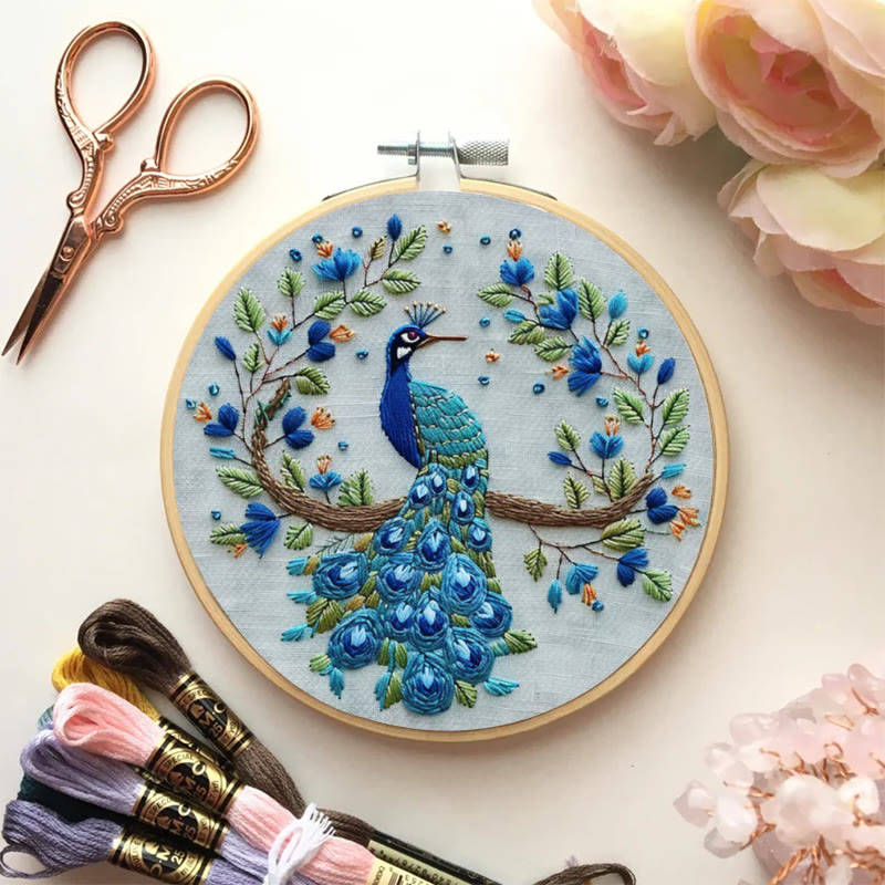 Rubbyoo Stickset – Atemberaubender Pfau | DIY Handarbeit Nadelarbeiten - image 7