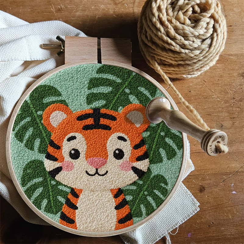 Punch-Needle-Set „Tropisches Tigerjunges“ – Bastelset für Anfänger | Verspielte Wohnaccessoires - image 10