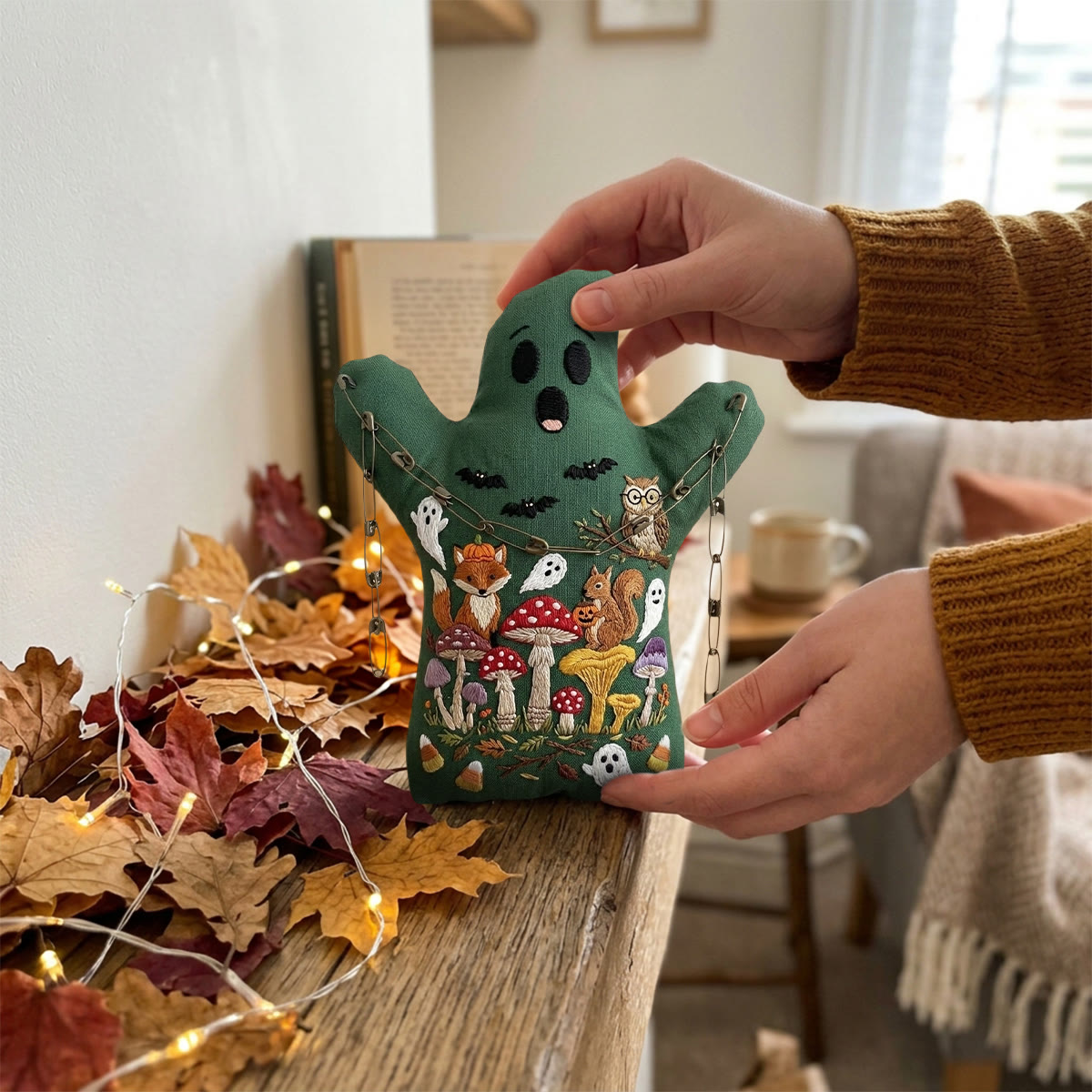 Rubbyoo Geister-Stickset – Halloween-Waldparty | Bezaubernde Wald-Regaldekoration | Rustikales Landschaftsornament - image 6