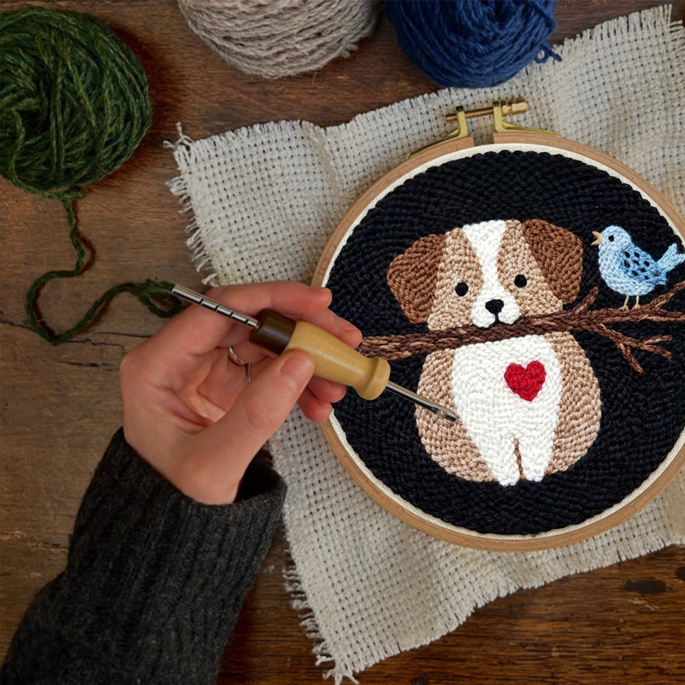 Sweet Puppy Punch Needle Kit - Lovely Animal Handicraft | Perfect Gift For Dog Lovers - image 7