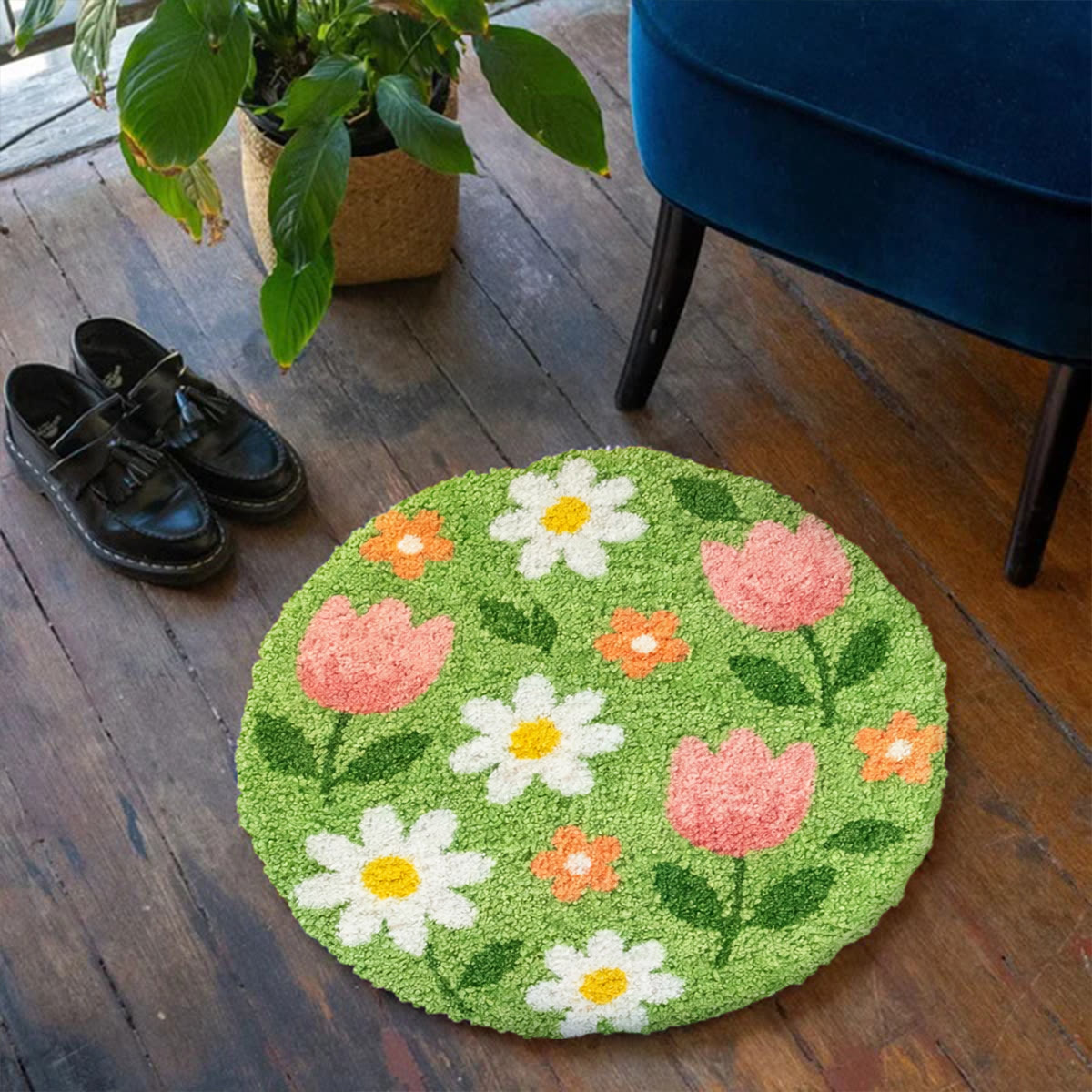 Rubbyoo Knüpfteppich-Set – Strahlende Tulpe | Handgefertigte Blumenkunst | Kreative Wohndekoration - image 5
