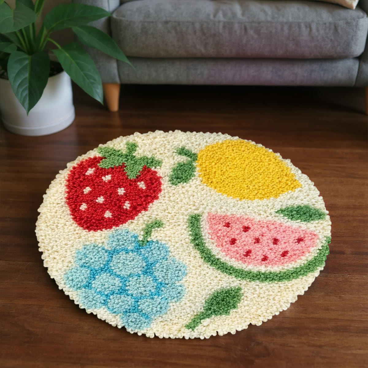 Rubbyoo Knüpfteppich-Set – Reife Früchte | Handarbeit für Anfänger | Geeignet zur Dekoration Ihres Zuhauses - image 4