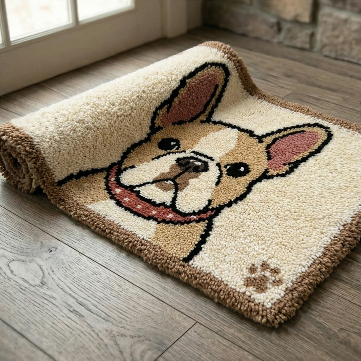 Rubbyoo Knüpfteppich-Set – Französische Bulldogge | Personalisierte Geschenke für Tierliebhaber | Fußmatte für Zuhause - image 6