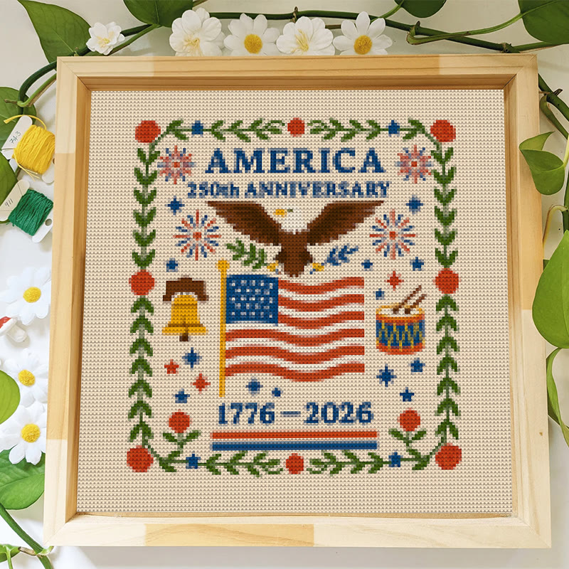 Kreuzstich-Set – 250. Jahrestag Amerikas | Einzigartige handgefertigte Geschenke | Gedenkstich-Handarbeit - image 8
