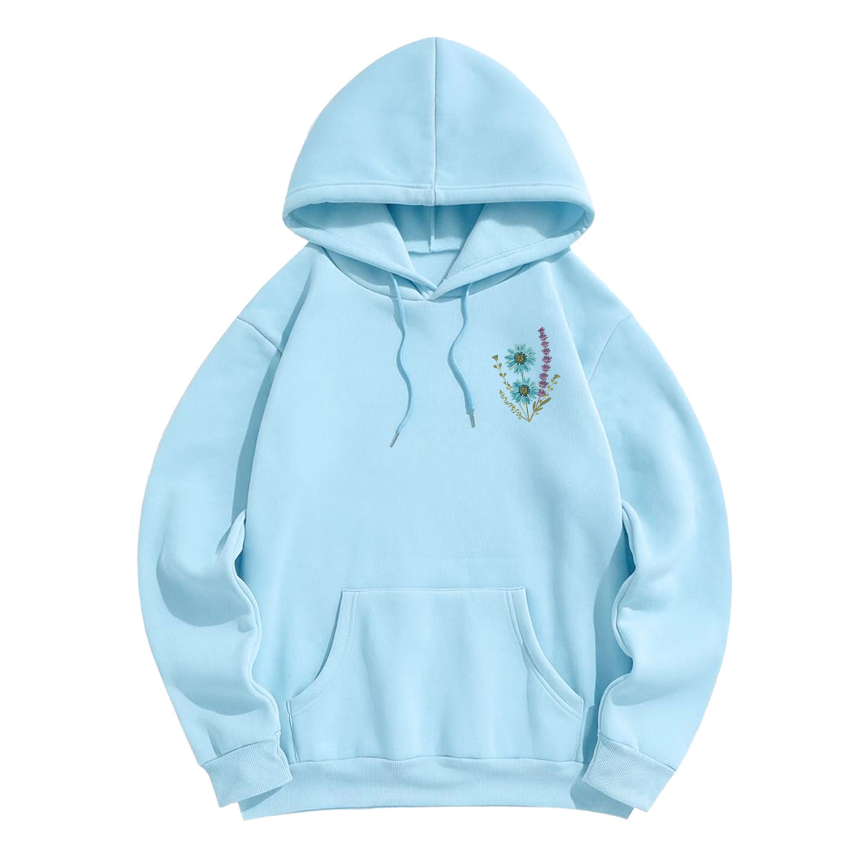 Rubbyoo Unisex-Hoodie mit buntem Wildblumen-Motiv - image 14