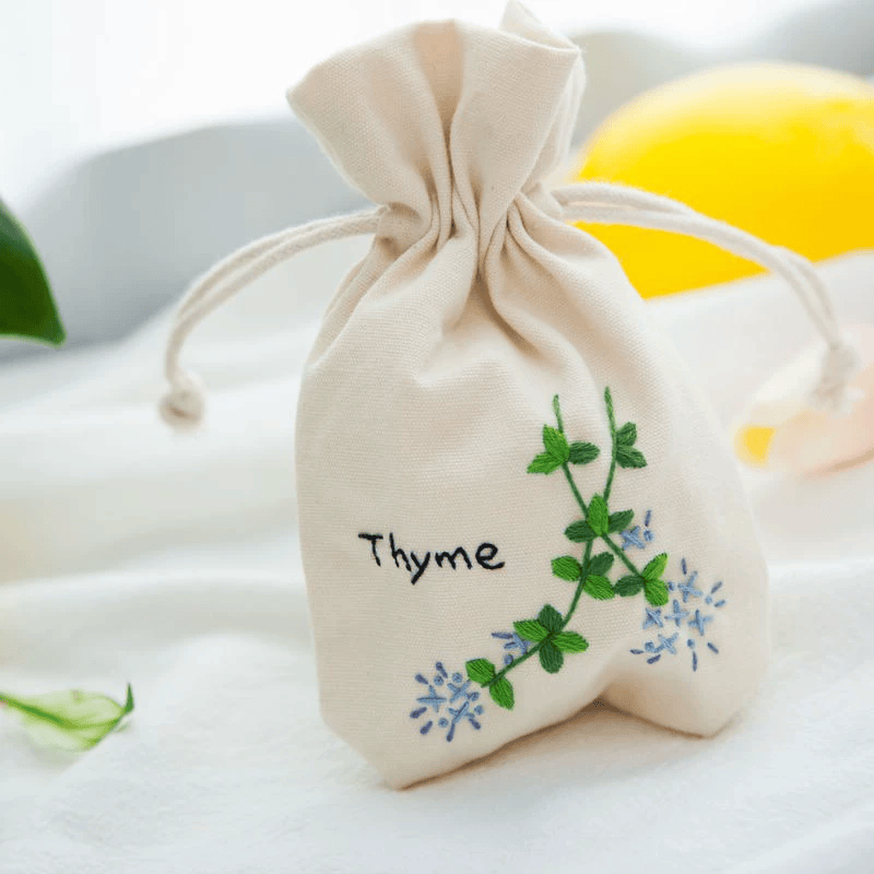 Handgefertigtes Beutel-Set mit Kordelzug | Botanische Handarbeit | Schmuckaufbewahrungsbeutel | Geschenkidee für Sie - Dein Ich - image 10