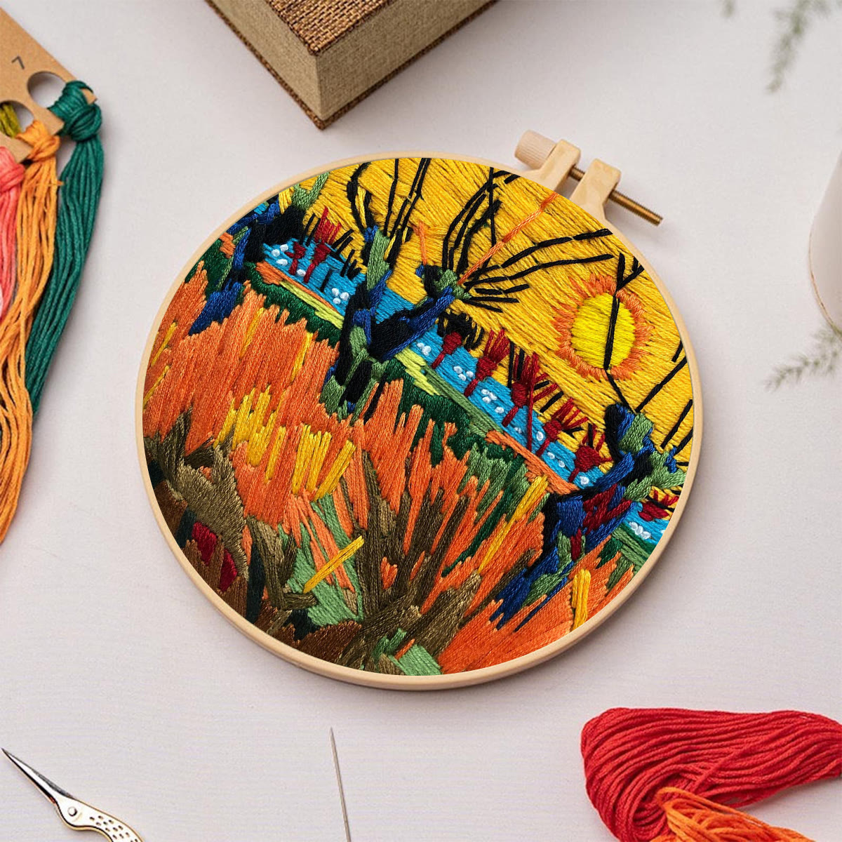 Rubbyoo Stickset – Van Gogh-Gemälde, Sonnenmuster - image 3