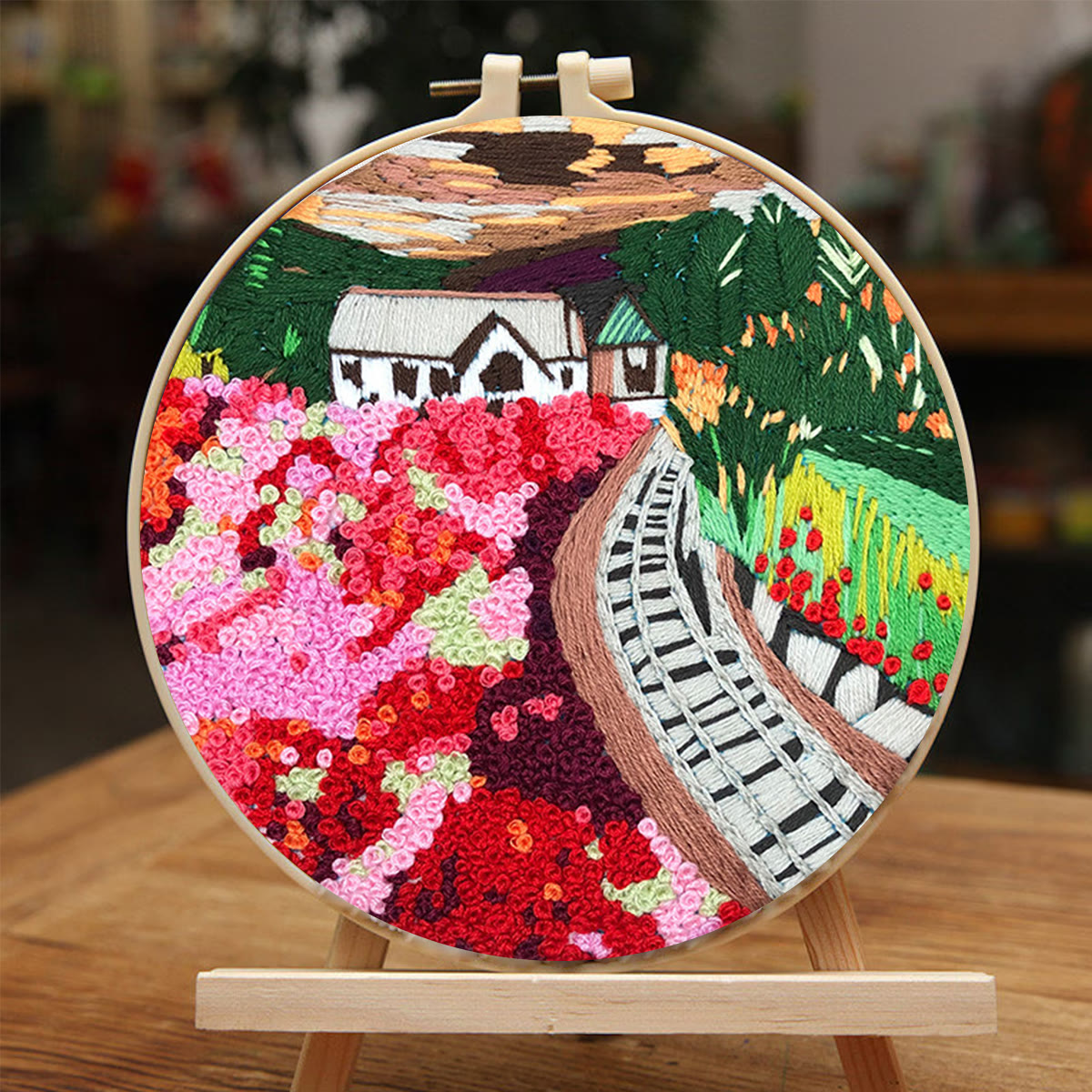 Rubbyoo Stickset - Rosa Blumengarten - image 5