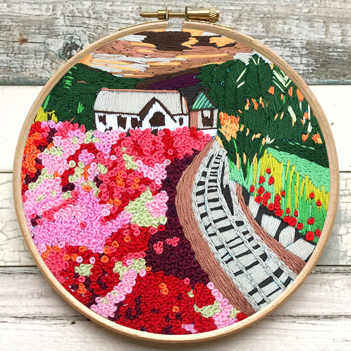 Rubbyoo Stickset - Rosa Blumengarten - image 7