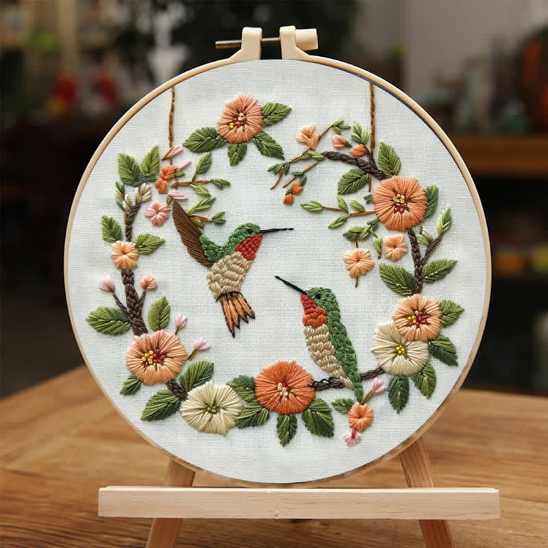 Rubbyoo Stickset – Kolibri im Kranz - image 9