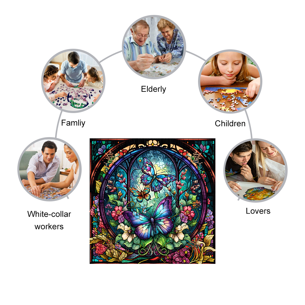 Schmetterlingsschild - Holzpuzzle - image 4