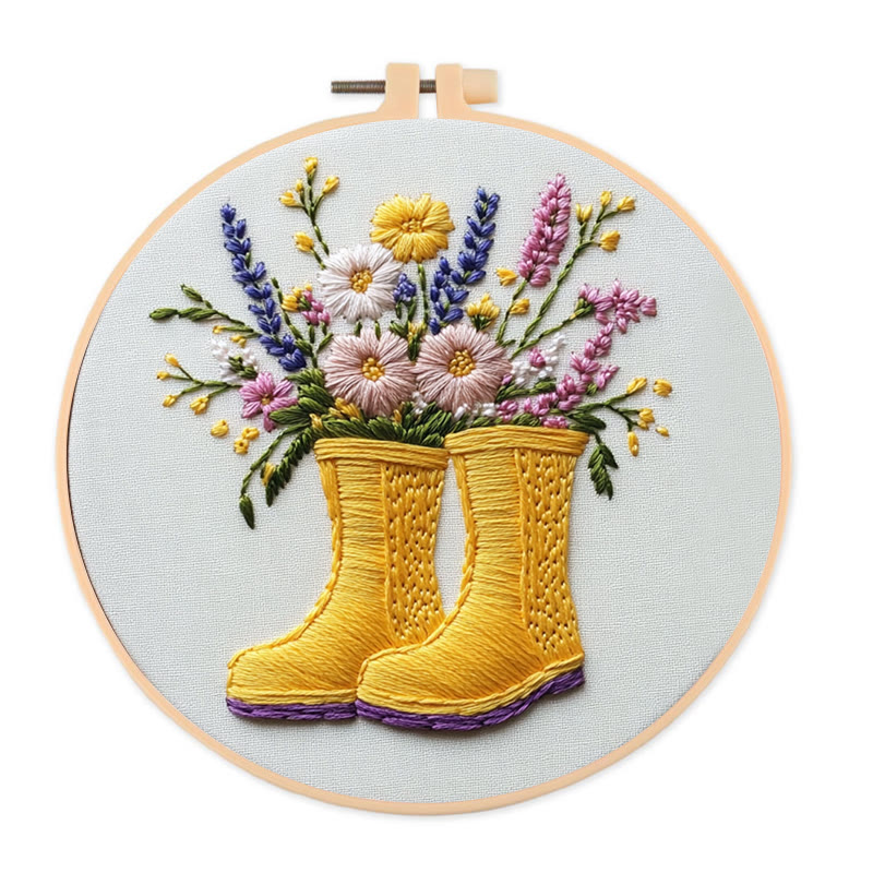 Rubbyoo Stickset - Boots of Bloom | Für Bastelliebhaber DIY Bastelsets - 20*20 cm - image 1