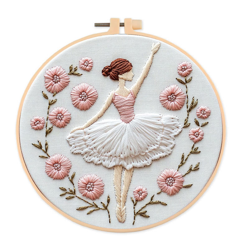 Rubbyoo Stickset - Graceful Blooms | DIY-Set für Frauen, Handstich - 20*20 cm - image 1