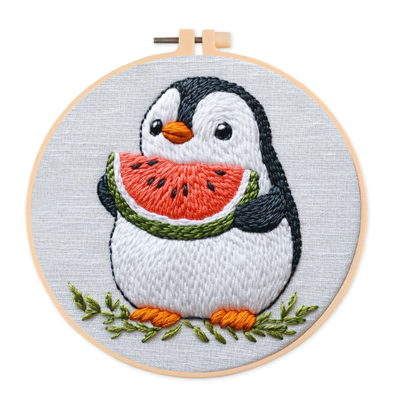 Rubbyoo Stickset - Entzückender Pinguin | Handarbeit für Anfänger - 20*20 cm - image 1