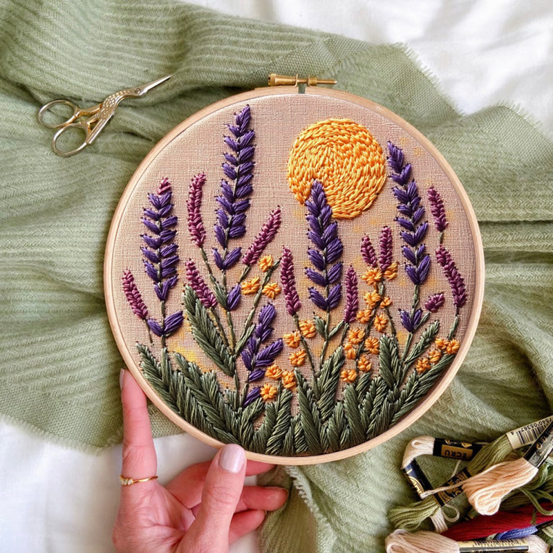Rubbyoo Stickset - Lavendel | Blumenstickerei | Handarbeit für Anfänger - image 7