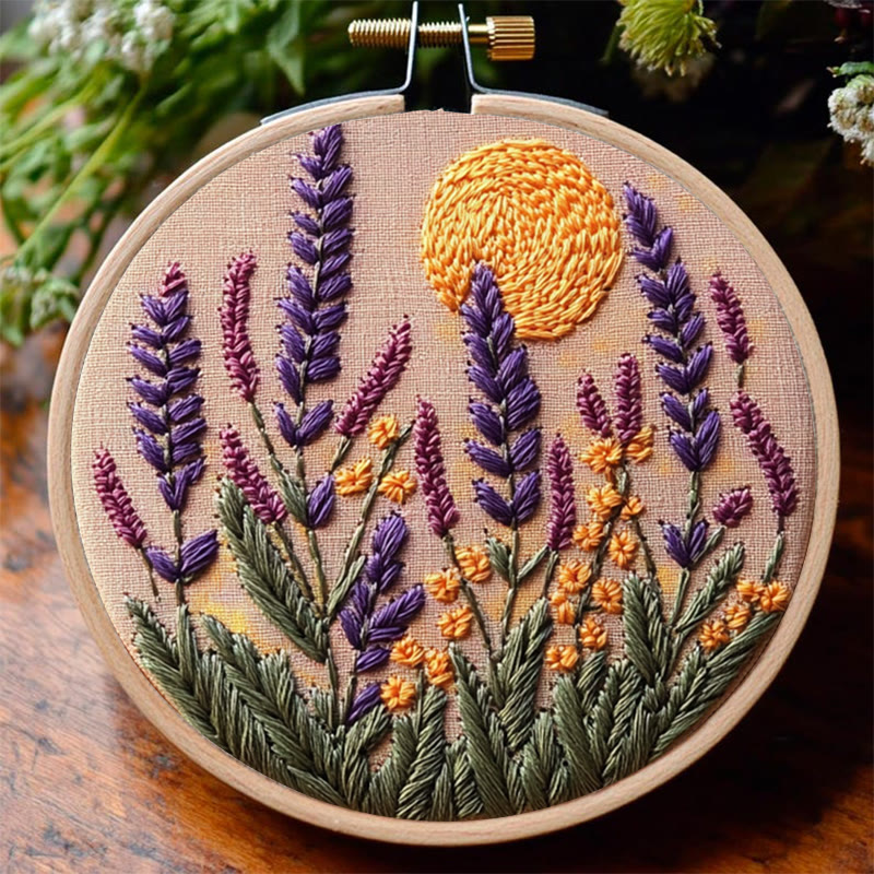 Rubbyoo Stickset - Lavendel | Blumenstickerei | Handarbeit für Anfänger - image 5