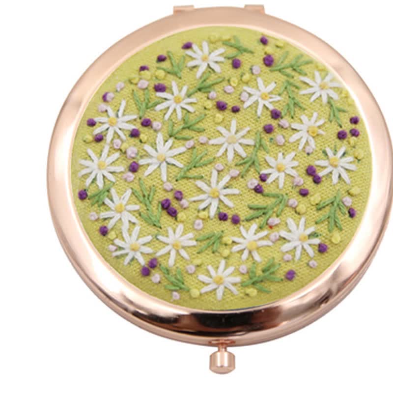 Stickset mit roségoldenen Spiegeln für Anfänger | Geschenke für Brautjungfern | Hübsche personalisierte Geschenke - A - Grünbronze - image 3 - image 4