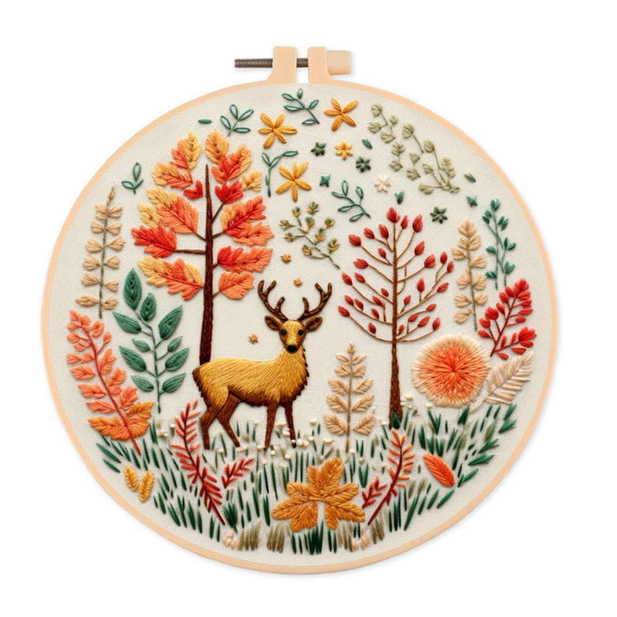 Rubbyoo Stickset – Niedliches Reh | DIY Handarbeitsset - 20*20cm - image 1
