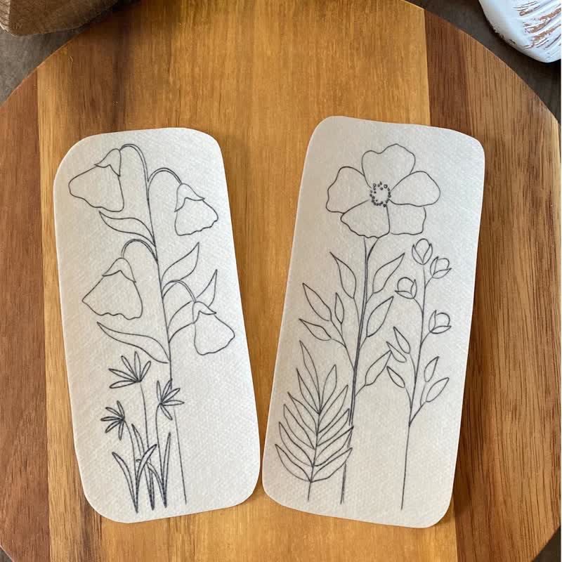 Stickmuster mit großen, schmalen Blumen | Stickerei für Kleidung - image 5