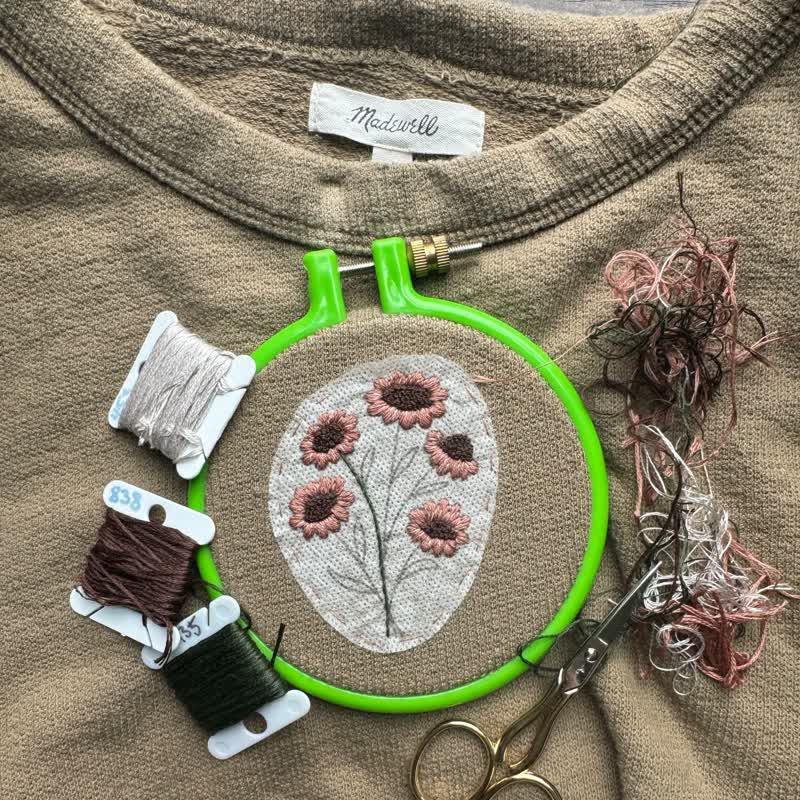 Blumen Stick- und Stichstickmuster | Stickerei für Kleidung - image 10