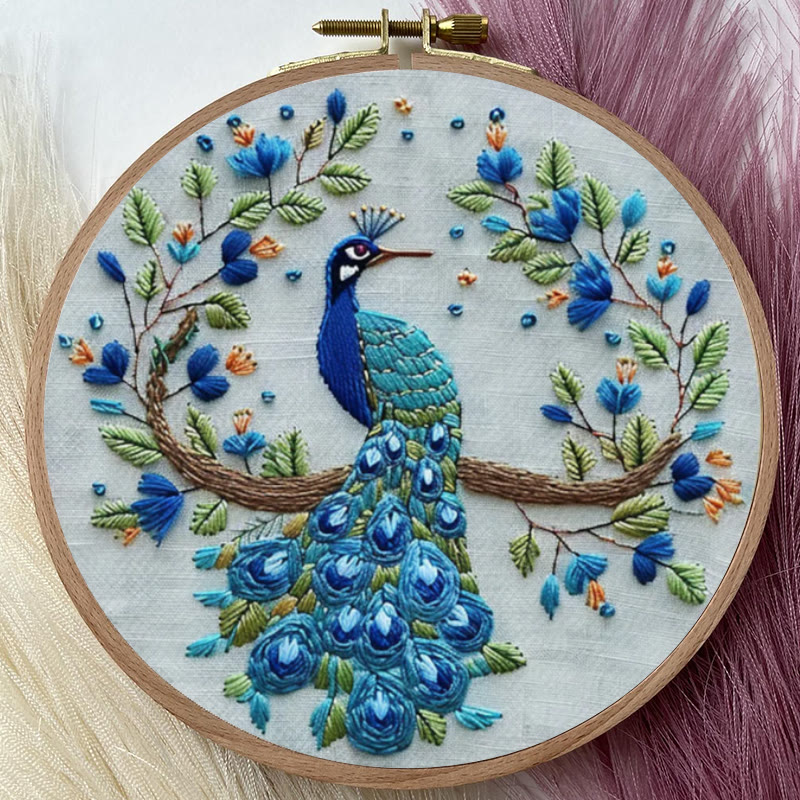 Rubbyoo Stickset – Atemberaubender Pfau | DIY Handarbeit Nadelarbeiten - image 3