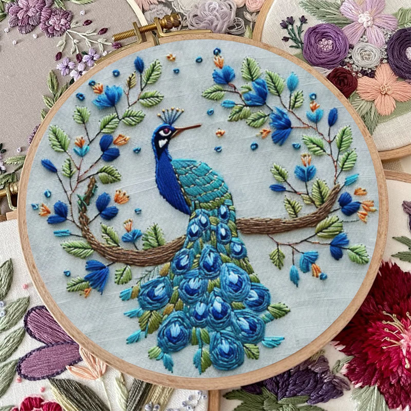 Rubbyoo Stickset – Atemberaubender Pfau | DIY Handarbeit Nadelarbeiten - image 2