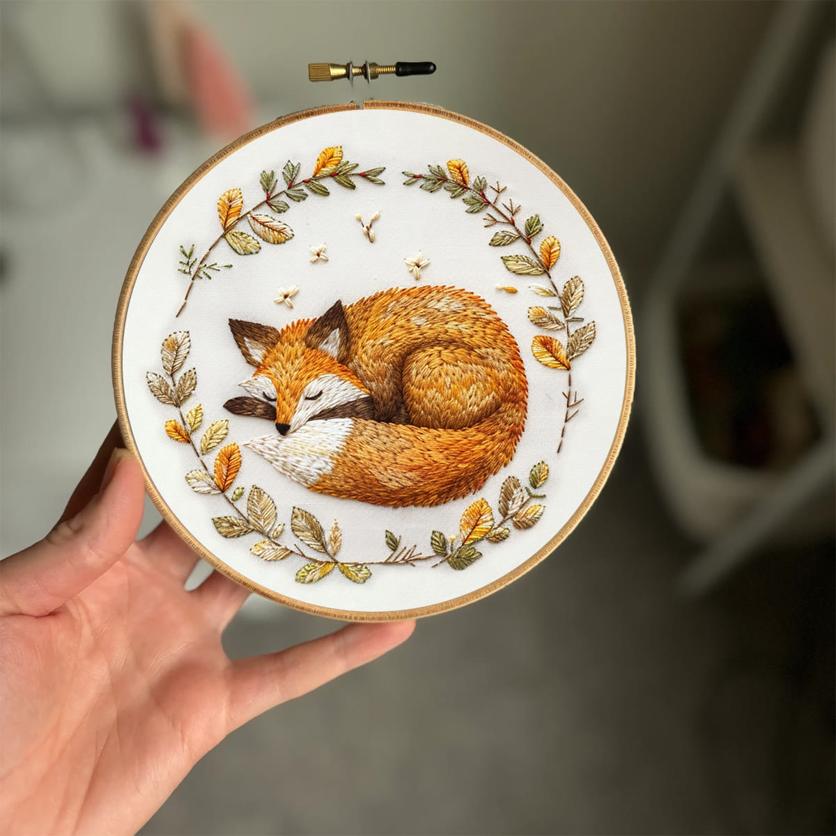 Rubbyoo Stickset – Schlafender Fuchs im Wald | Handarbeit - image 8