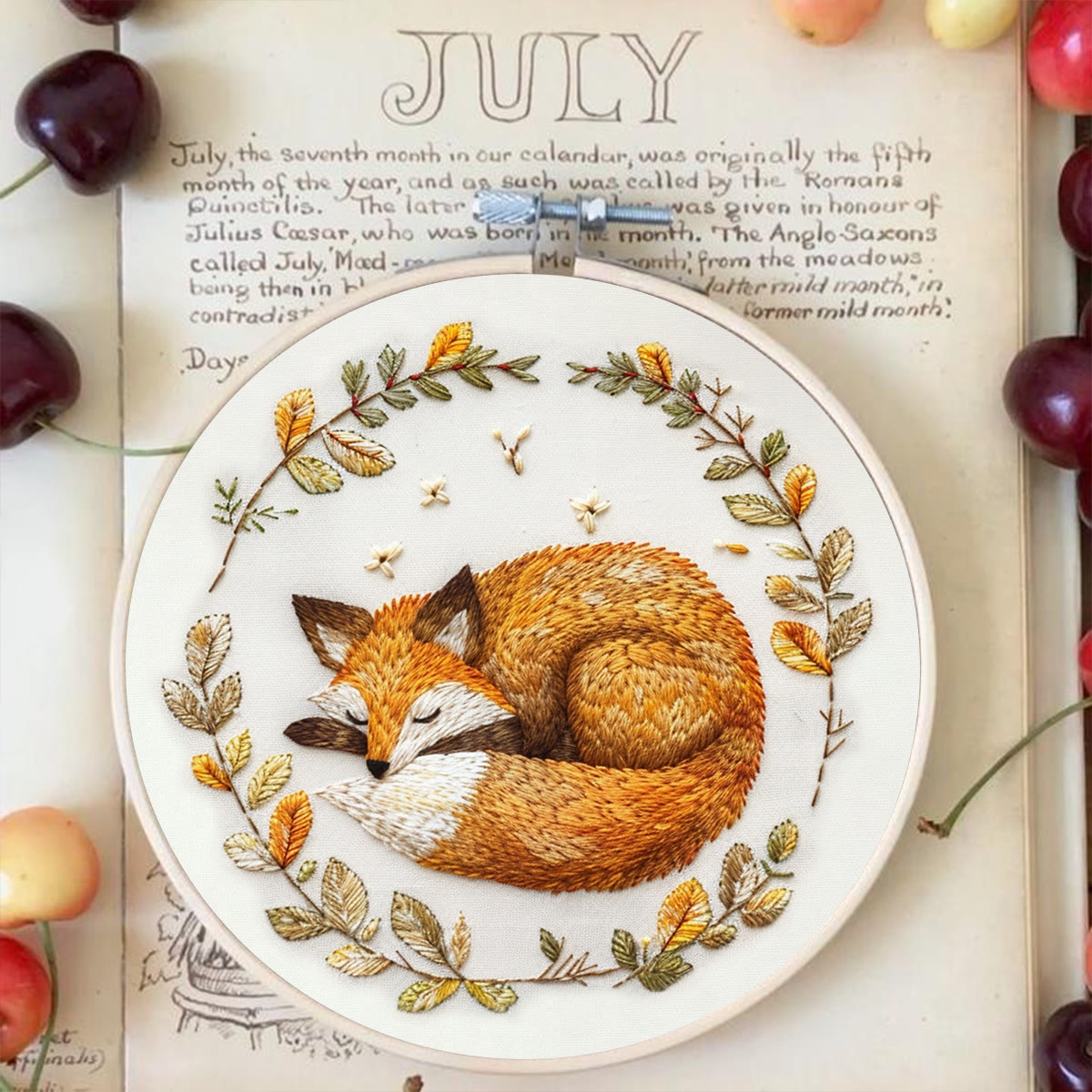 Rubbyoo Stickset – Schlafender Fuchs im Wald | Handarbeit - image 4