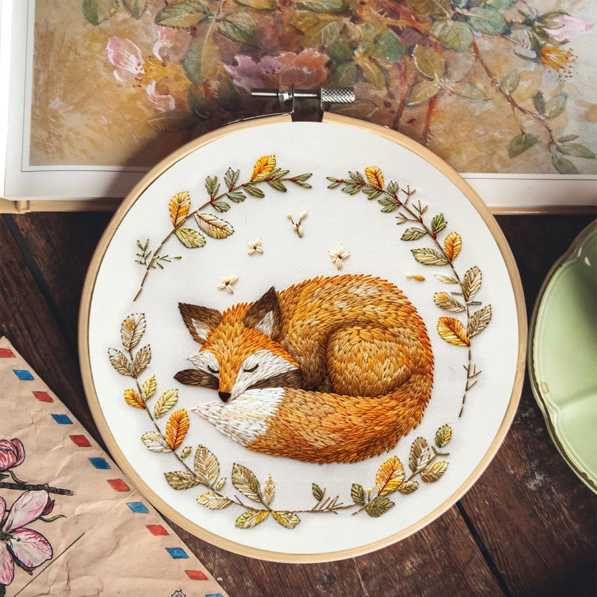 Rubbyoo Stickset – Schlafender Fuchs im Wald | Handarbeit - image 5