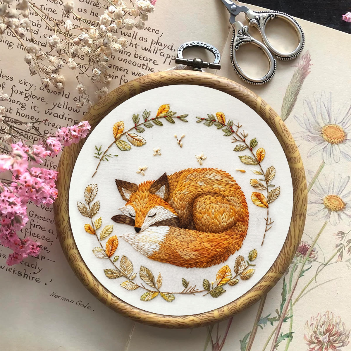 Rubbyoo Stickset – Schlafender Fuchs im Wald | Handarbeit - image 2