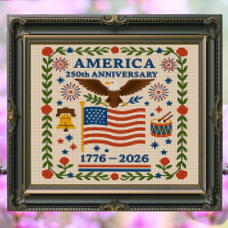 Kreuzstich-Set – 250. Jahrestag Amerikas | Einzigartige handgefertigte Geschenke | Gedenkstich-Handarbeit - image 6