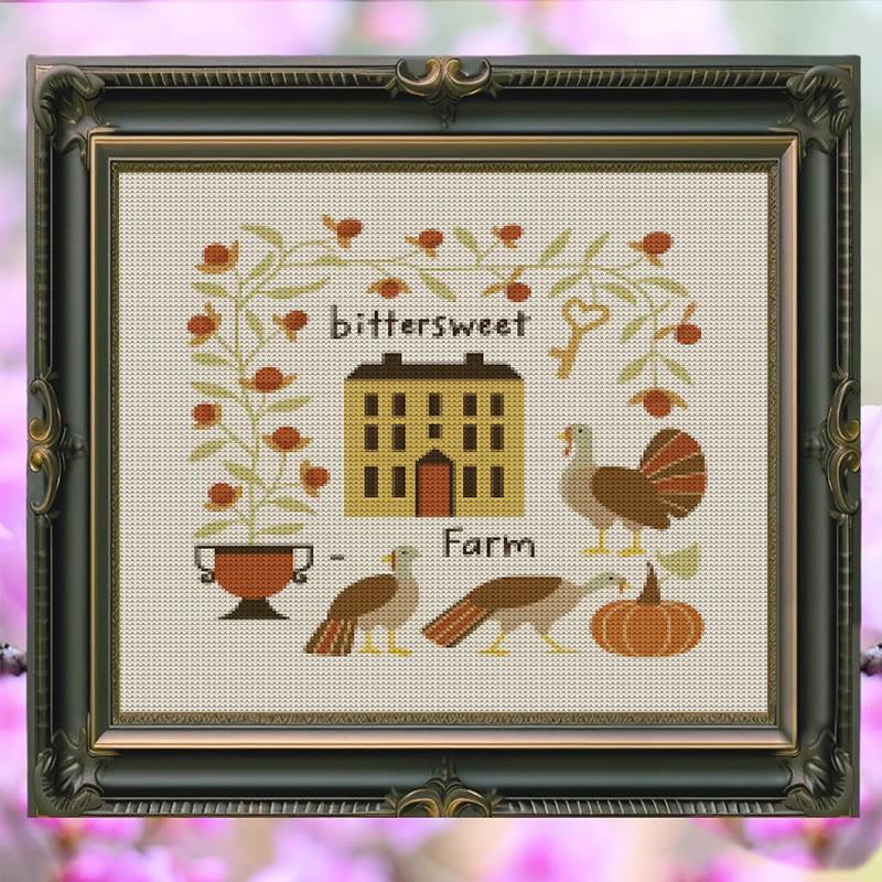 Kreuzstichset – Bittersüßer Bauernhof | Herbstliche Heimdekoration | Halloween-Kürbis-Basteln - image 4