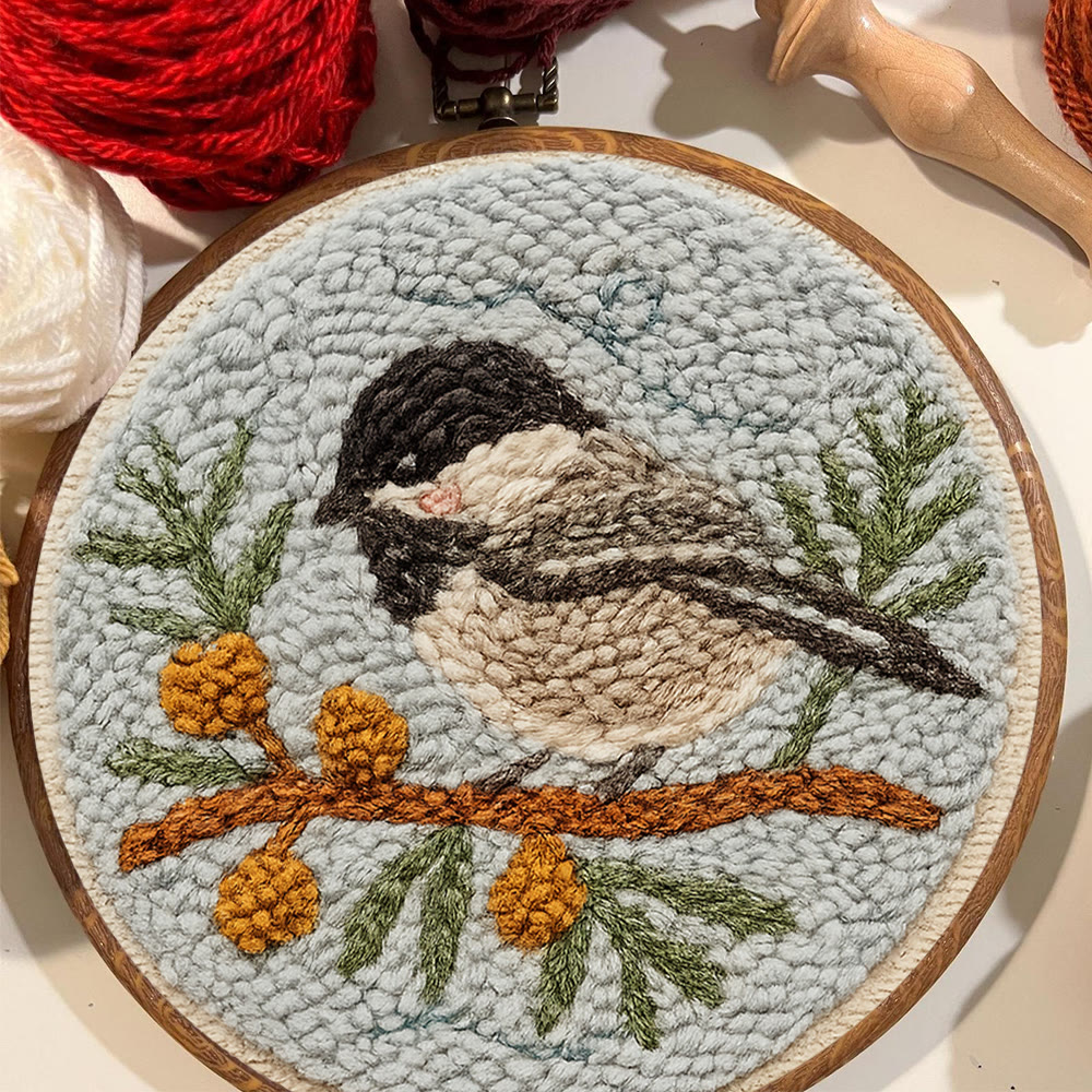Punch Needle Kit „Vögel auf dem Zweig“ – Niedliches Vogel-Kunstwerk | Perfekte Schreibtischdekoration - image 2