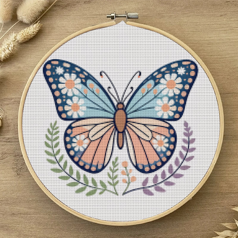 Kreuzstich-Set – Bezaubernder Schmetterling | DIY-Waldtier-Bastelset | Perfektes Geschenk für Insektenliebhaber - image 2