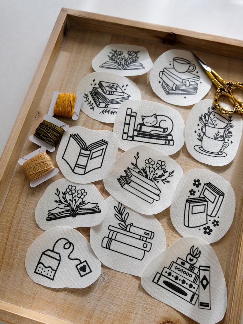 Blumenstickmuster für Bücher | Bezaubernde Stickkunst | Geschenke für DIY-Bastler - 12 Stück - image 4